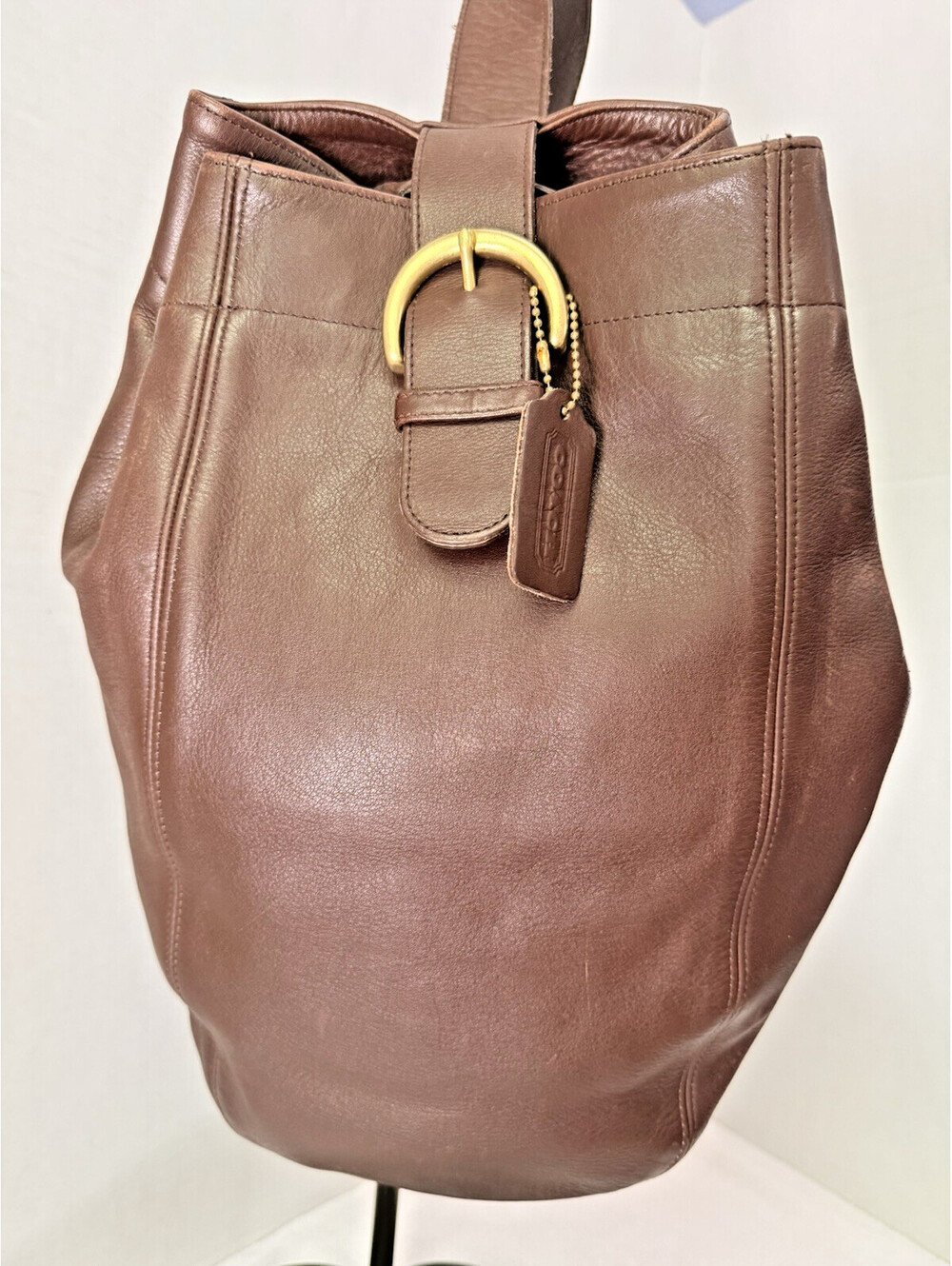 Coach Soho Sling Bag Brown Leather Crescent Shoulder Bag Style M6C-4160 Vintage